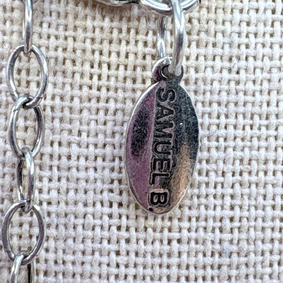 Sterling Silver 925 & 18k Gold Chrysocolla Bezel Set Pendant Necklace 18" Length - Picture 9 of 16